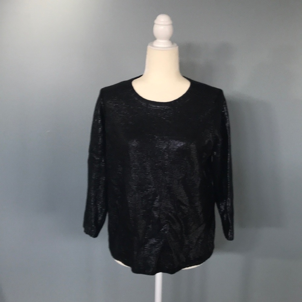 Shiny black sweater